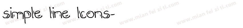 simple line lcons字体转换